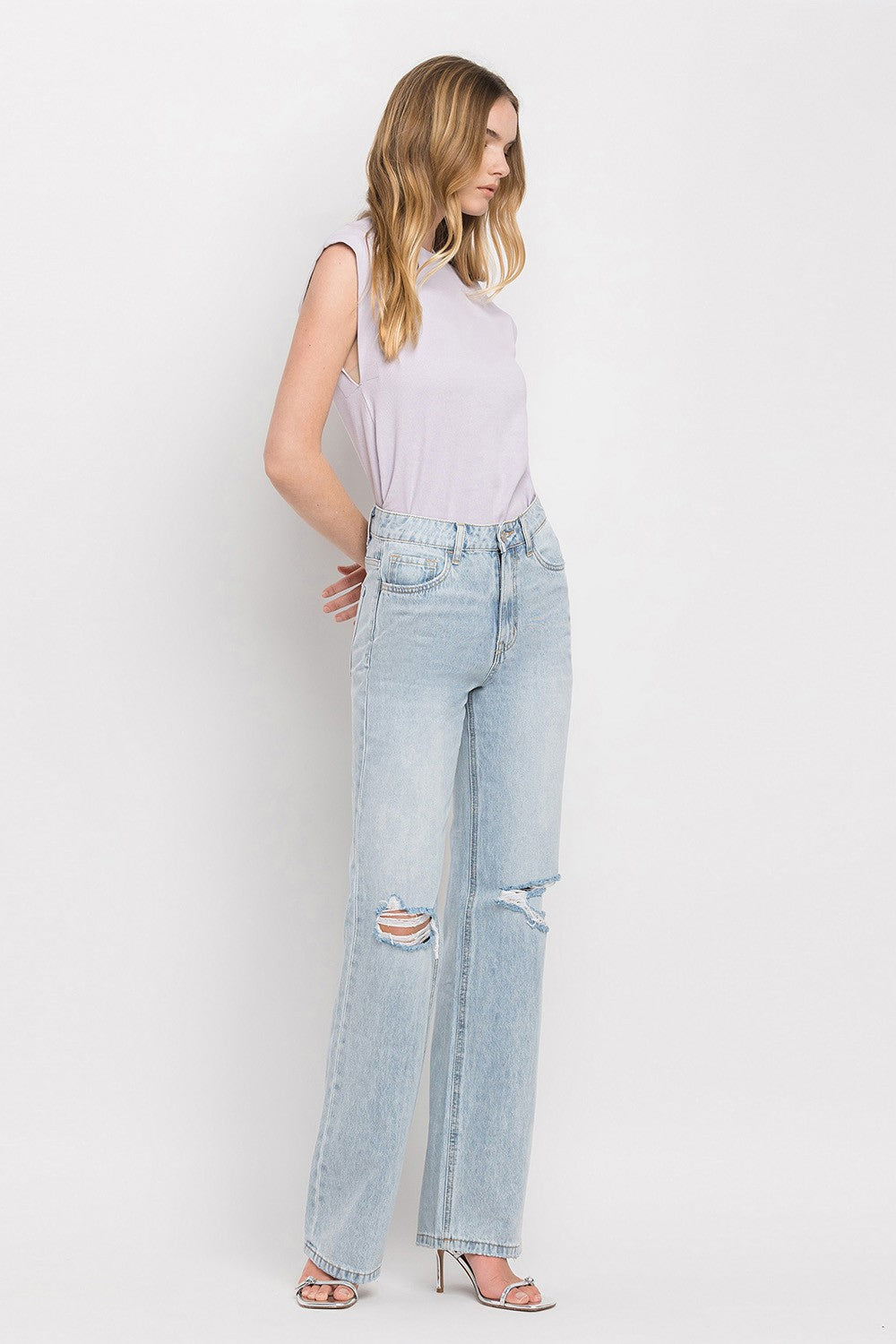 Vervet by Flying Monkey 90'S Vintage Super High Rise Flare Jeans